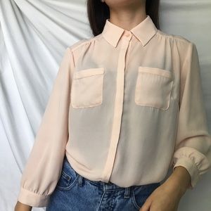 Light pink button up